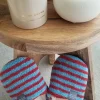 💜 Hausschuhe/Pantoffeln Scandi gedtreift 💜