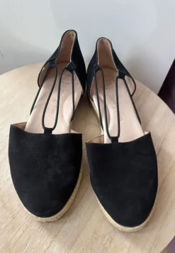 🖤 Hochwertige Paul Green Espadrilles in Schwarz mit Schnürung & Super Soft Innensohle, Größe 39