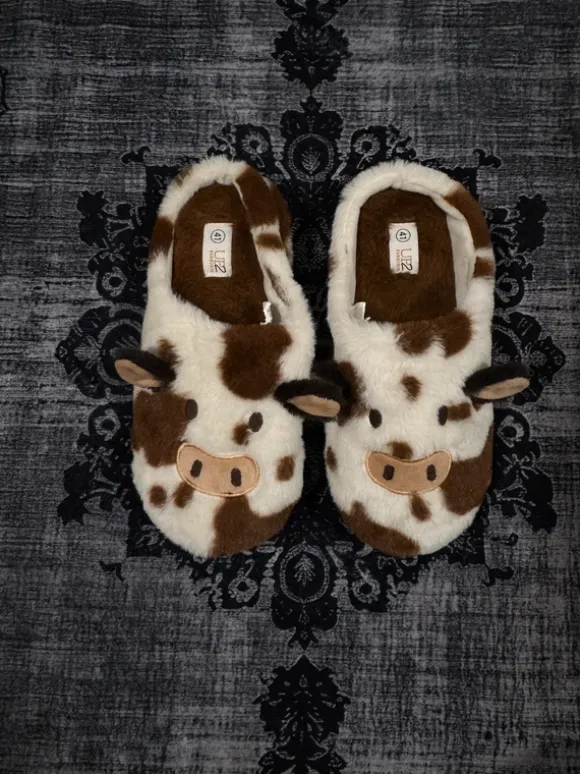 🐮 Kuschelige Kuh-Hausschuhe / Slipper Gr. 41 🐮