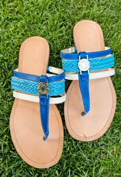 🏖 Tommy Hilfiger Zehentrenner Sandalen Gr. 38,5 Neu Maritime Summer Vibes 💙