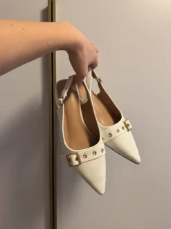 Absatzschuhe mit riemchen weiss