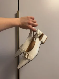 Absatzschuhe mit riemchen weiss