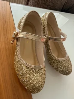 Absatzschuhe Stöckelschuhe Gr. 27 gold