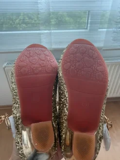 Absatzschuhe Stöckelschuhe Gr. 27 gold