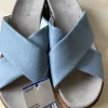 Aco Pantoletten, Leder hellblau! Grösse 40