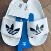 Adidas Adiletten 39 weiß schwarz Badeschuhe slipper