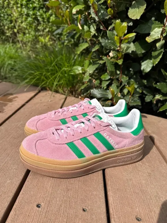 Adidas gazelle bold 37 1/3 roze groen