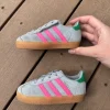 Adidas gazelle maat 23 grijs roze groen