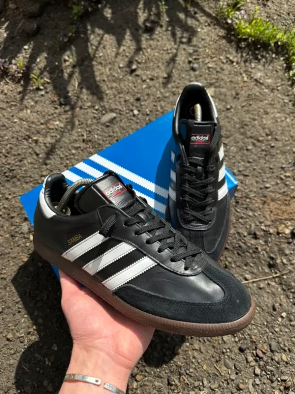 Adidas Samba OG Black/White Vintage Y2K Sneakers Size 44