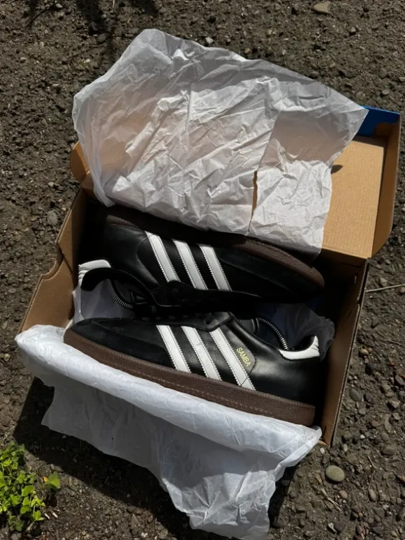Adidas Samba OG Black/White Vintage Y2K Sneakers Size 44