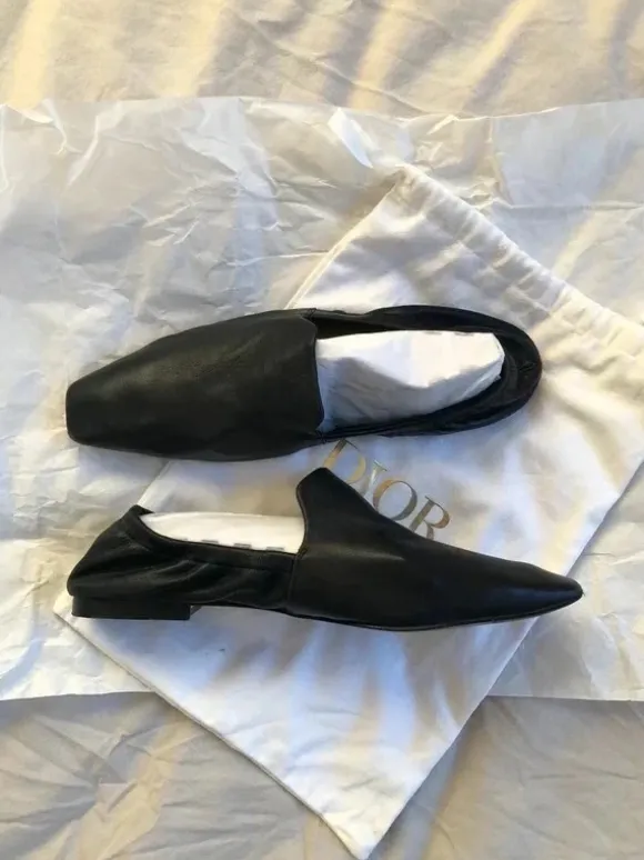 Adolfo Dominguez Black Leather Minimalist Loafers