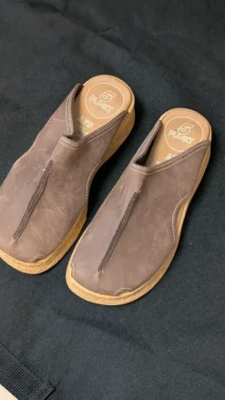 AFS 5-Punkt Leder-Pantoletten / Clogs (Gr. 36)