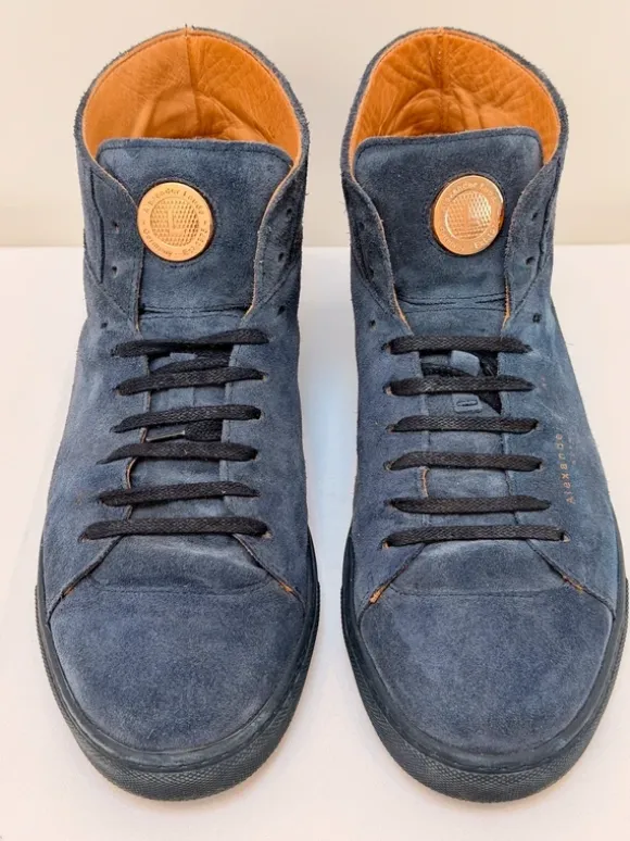 AlexanderLaude Leder-Sneaker Blue Ocean, Blau, Gr. 45