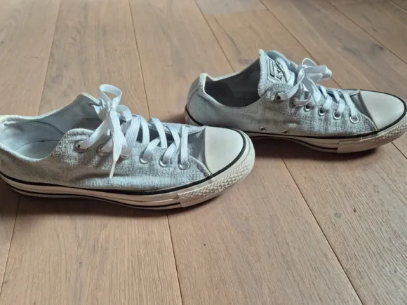 All stars - blauw met een glitter maat 40