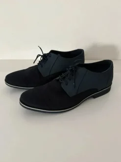 AM Shoe Business-Schnürer Dunkelblau Gr. 44 - WIE NEU