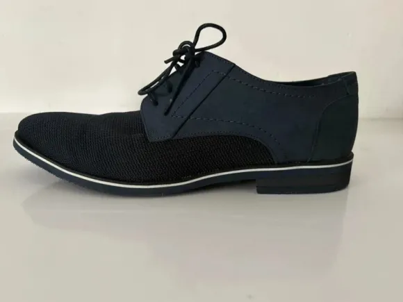 AM Shoe Business-Schnürer Dunkelblau Gr. 44 - WIE NEU