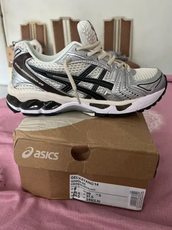 Asic gel kayono 14 cream/silver black