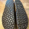 Autenti slippers leer leren voetbed maat 44 donkerbruin