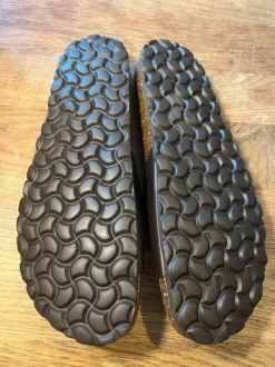 Autenti slippers leer leren voetbed maat 44 donkerbruin