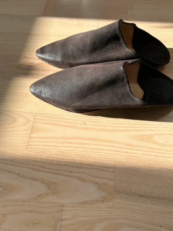 Babouche, Schlappen, Leder
