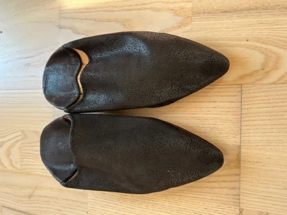 Babouche, Schlappen, Leder