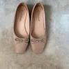 Ballerina beige square foot Mary Jane ballet flat