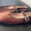 Ballerines velours chocolat