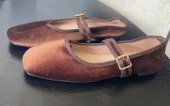 Ballerines velours chocolat