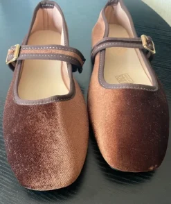 Ballerines velours chocolat