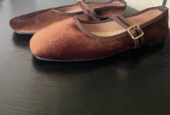 Ballerines velours chocolat