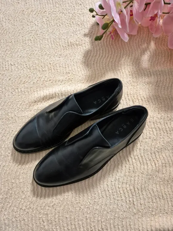 Barca Echtleder Schuhe / Loafer schwarz, wie neu