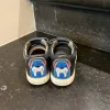 Basket geox cuir bleu marine