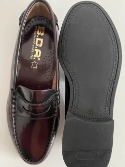 B.D.A. Penny Loafer Große 40 Echtleder Bordeaux Made in Spain