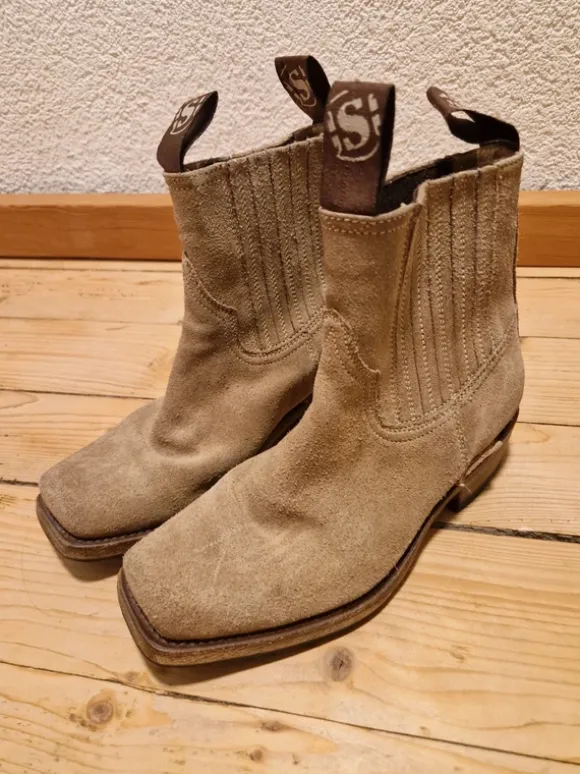 Beige Stiefeletten Wildleder 36/37