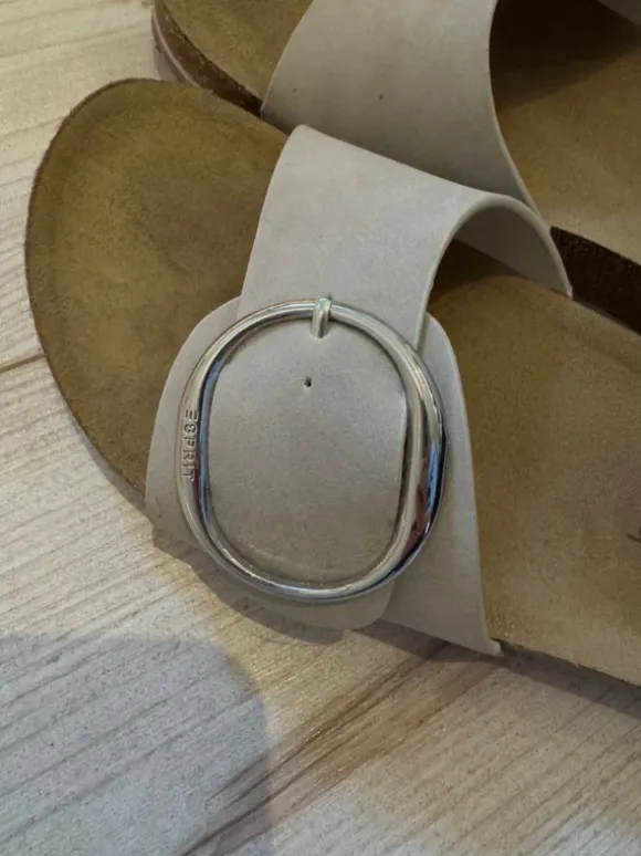 Beige/Graue Esprit Kork Sandalen
