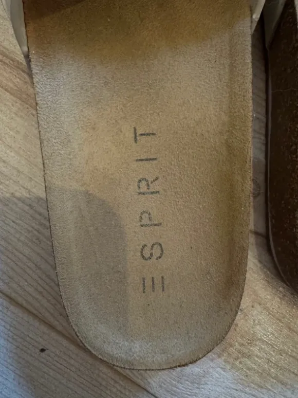Beige/Graue Esprit Kork Sandalen