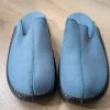 Bequeme blaue Hausschuhe für Damen, 40, Leder