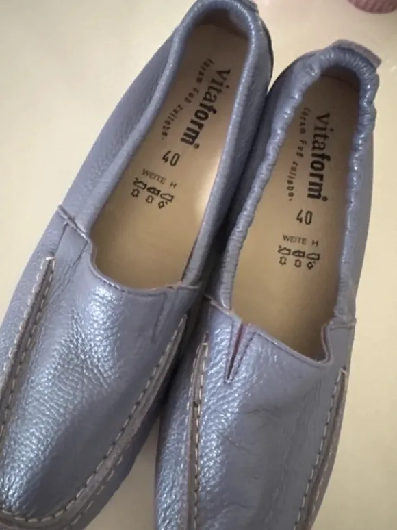 Bequeme Vitaform Leder-Slipper – Größe 40