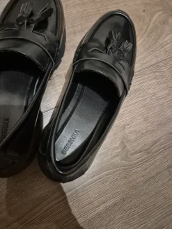 Bershka Black Chunky Sole Tassel Loafers