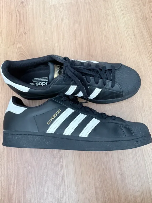 Black Adidas Superstar Sneakers