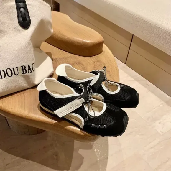Black Balletcore Mary Jane Sneakers