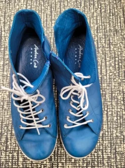 Blaue Leder Schuhe wie neu