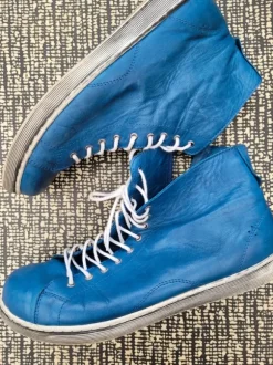 Blaue Leder Schuhe wie neu