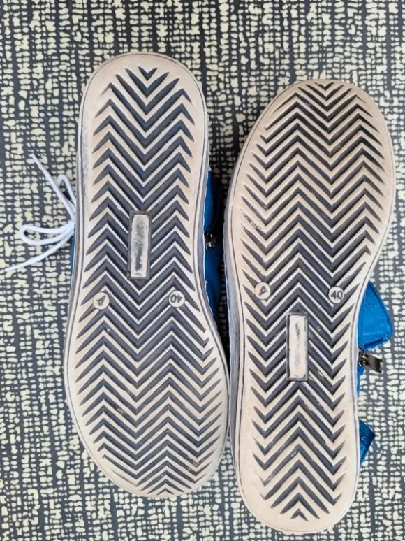Blaue Leder Schuhe wie neu