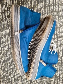 Blaue Leder Schuhe wie neu
