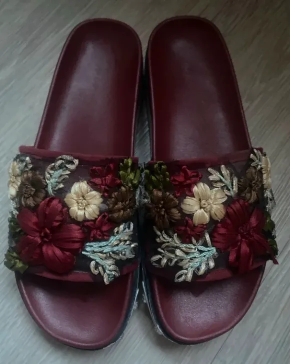 Blumen Sandalen/ Sandaletten 41
