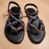 Bohobraids Sandalen geflochtene Muster Größe 40