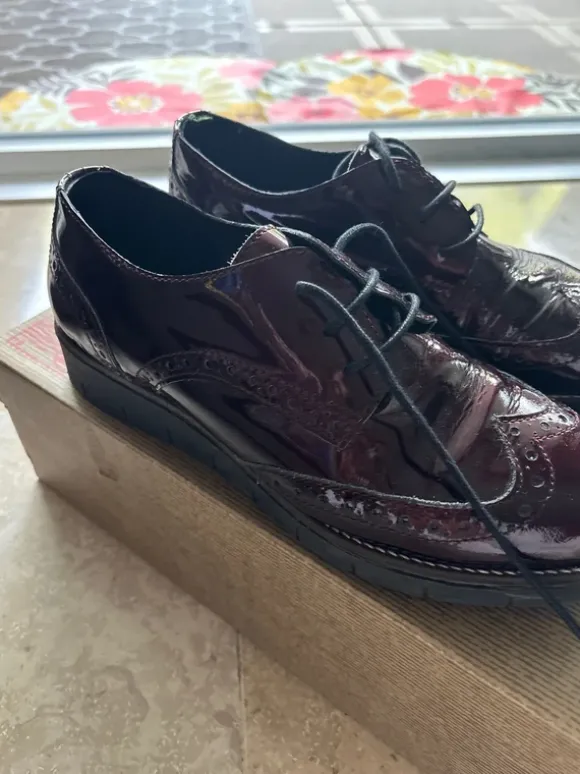 Bordeaux laké schoenen