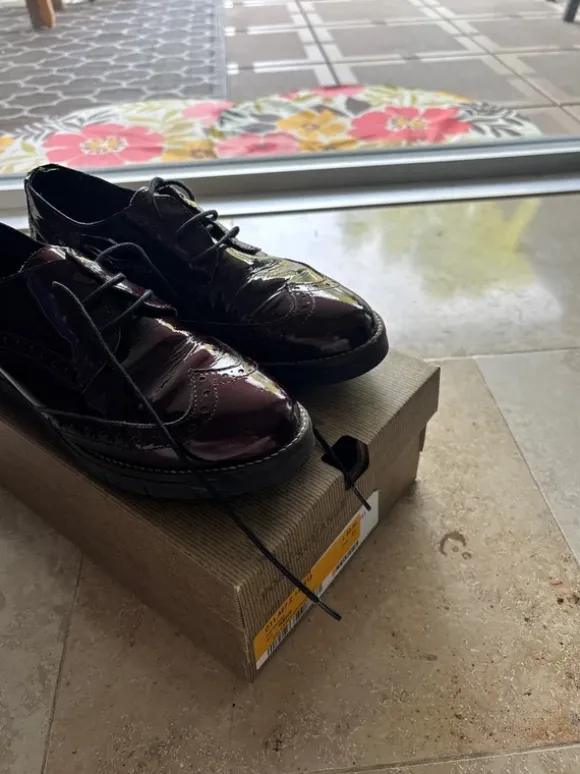 Bordeaux laké schoenen
