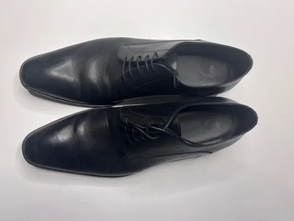 BOSS Tayil Derb Leder Business Schuhe Schwarz UK 10.5 / EU 45 Luxus Elegant